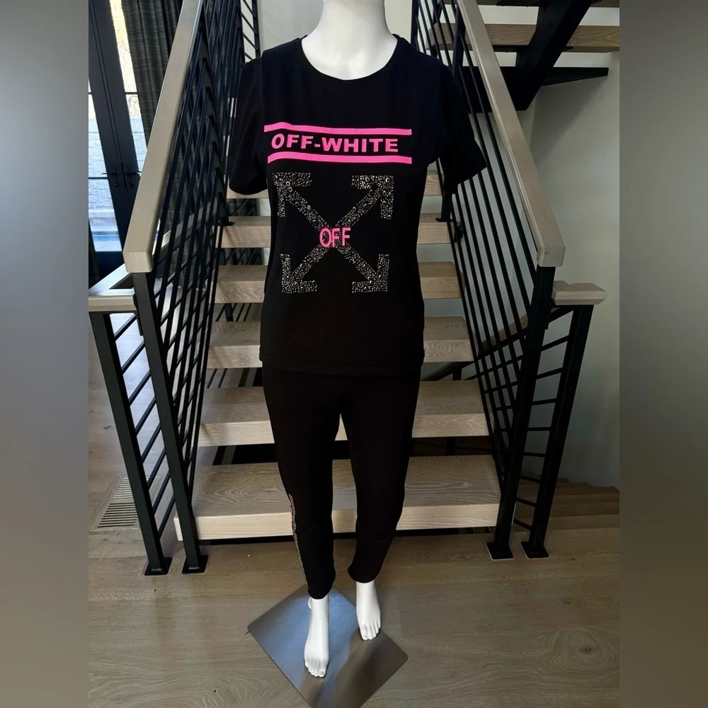 New Off-White Black matching set size XS no tags